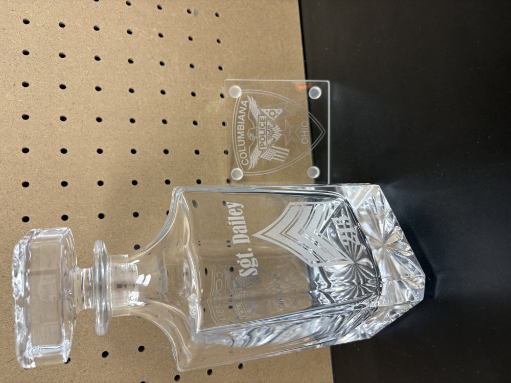 Laser Engraved Glass Etching